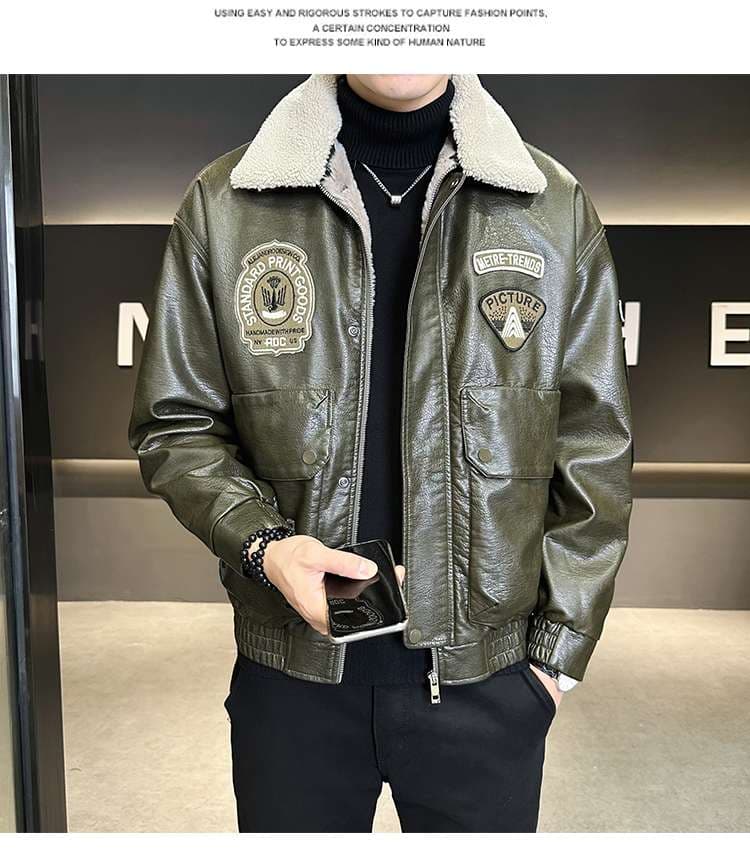 ワッペン付きシェルパボア襟 フライヤーズジャケット ミリタリージャケット