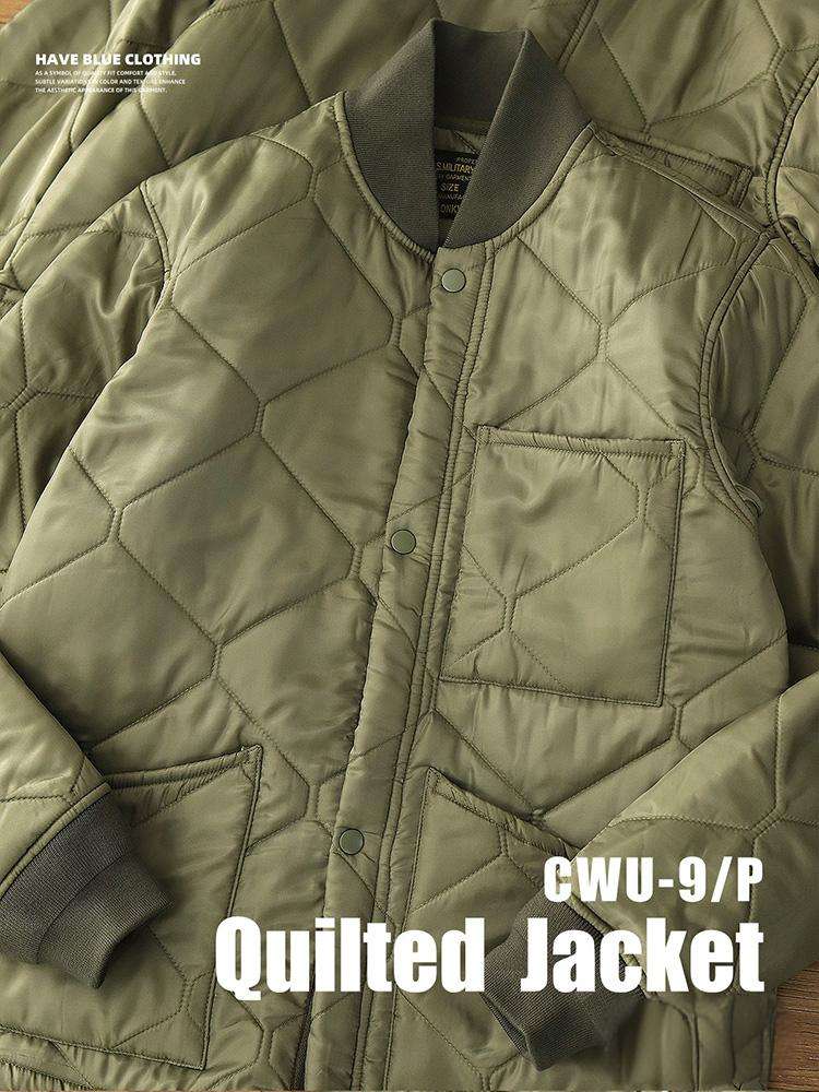 キルティング中綿入り スタンドカラージャケット cwu-9/pタイプ ミリタリージャケット