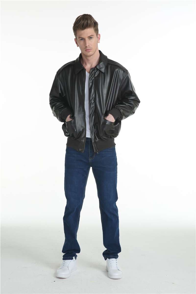 フライトジャケット ミリタリーレザーブルゾン A-2タイプ ミリタリージャケット