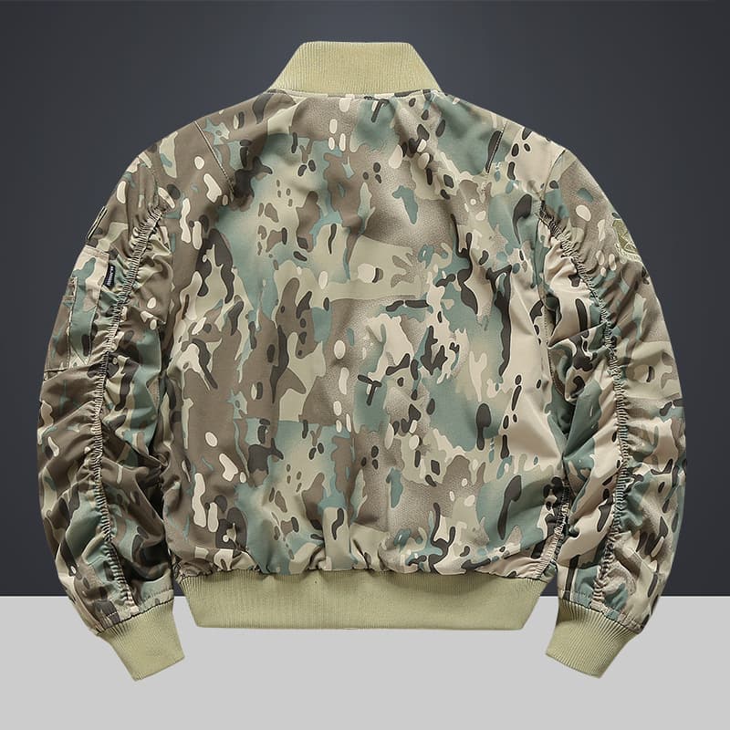 迷彩柄中綿入り防寒ミリタリーブルゾン ミリタリージャケット