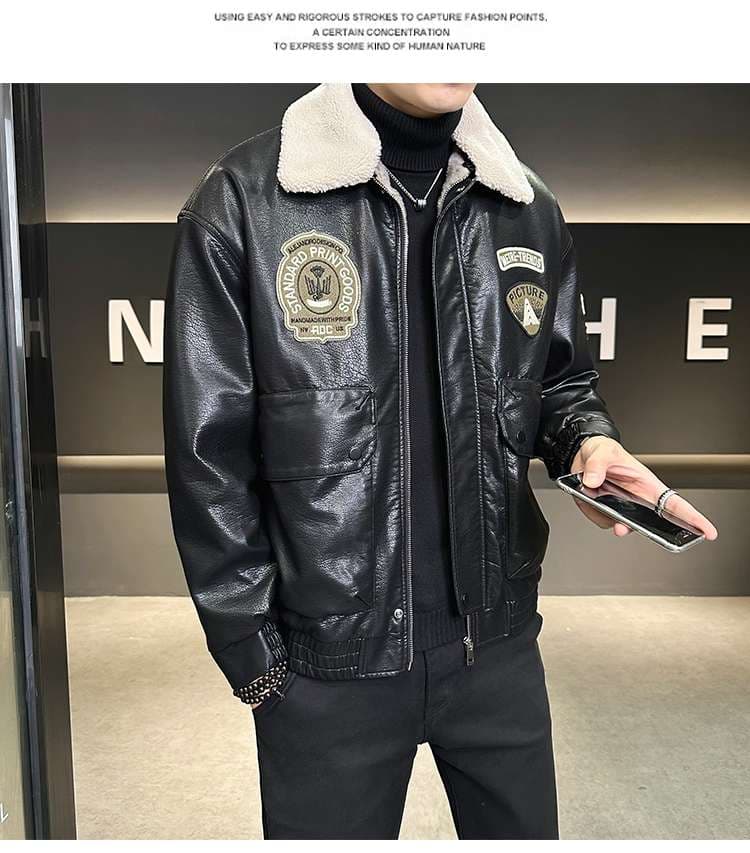 ワッペン付きシェルパボア襟 フライヤーズジャケット ミリタリージャケット