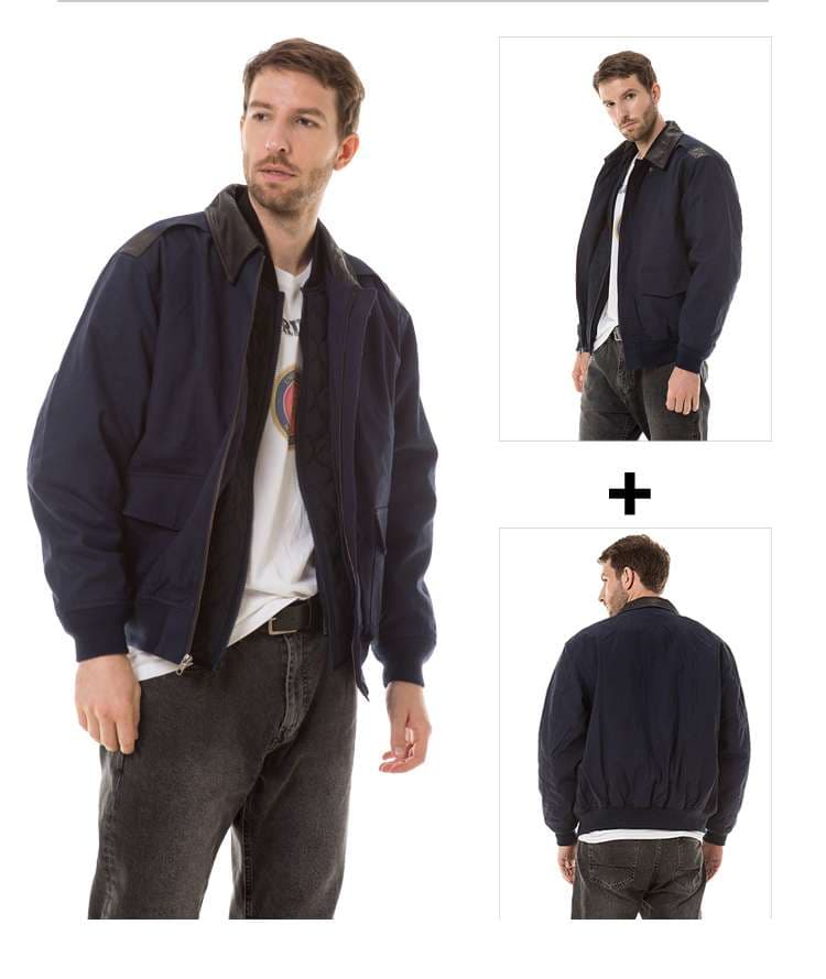 クラシカルレザー襟フライトジャケット A-2タイプ ミリタリージャケット