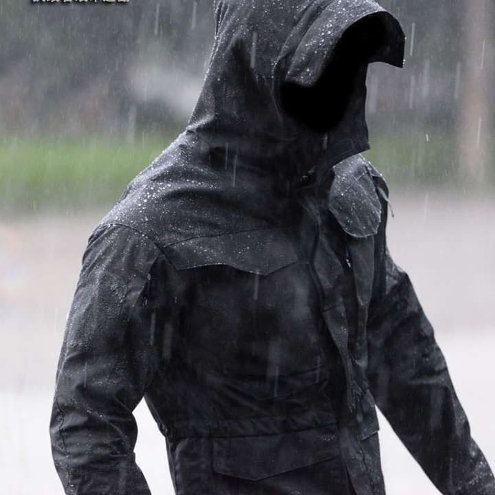 防水フード付きミリタリージャケット