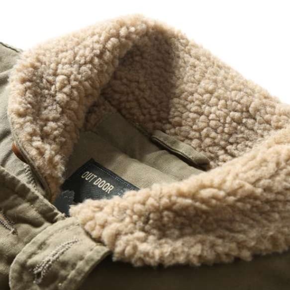 ミリタリー襟ボア デッキジャケット ミリタリージャケット