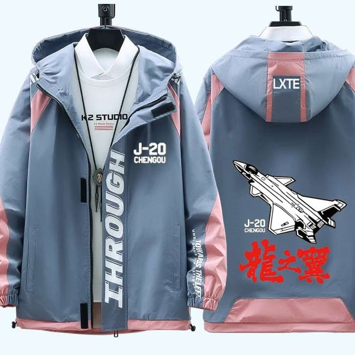 戦闘機図柄入り 防風フライトジャケット ミリタリージャケット