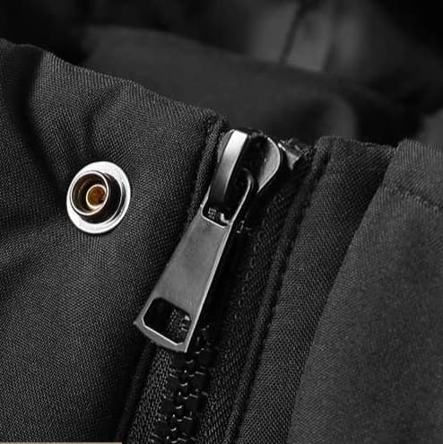 長め丈 中綿入り フード付きコート ミリタリージャケット