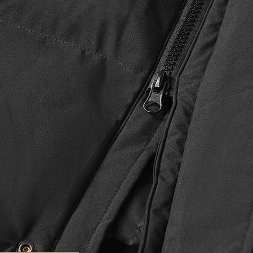 長め丈 中綿入り フード付きコート ミリタリージャケット