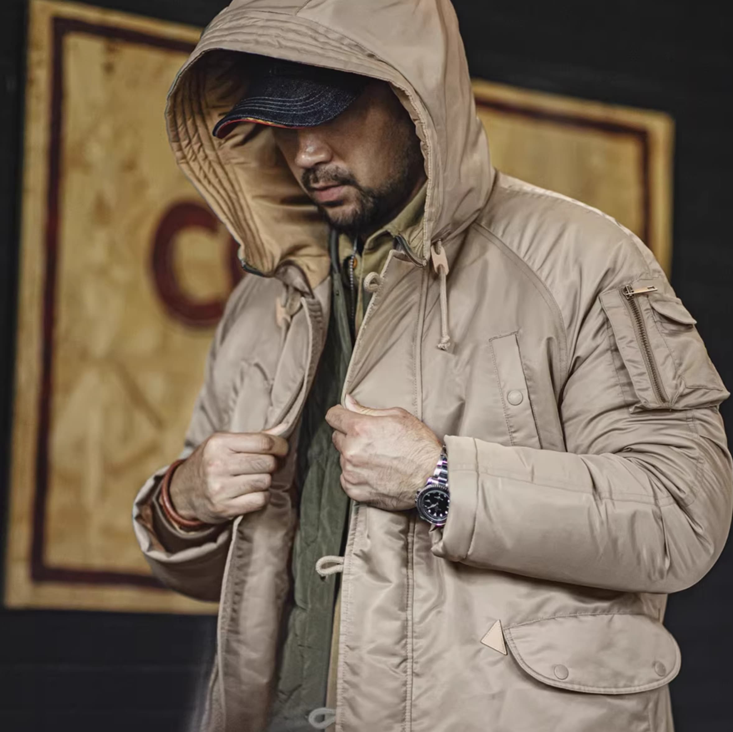 機能性抜群 防寒スノーケルパーカー ミリタリージャケット