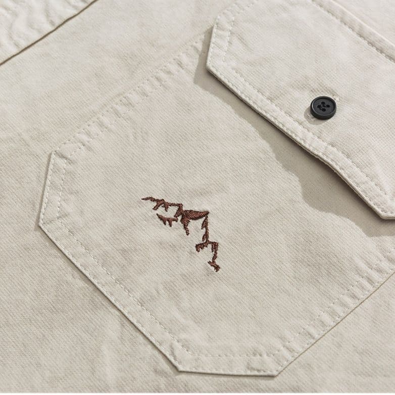 山岳刺繍入り実用ミリタリーシャツ ミリタリージャケット