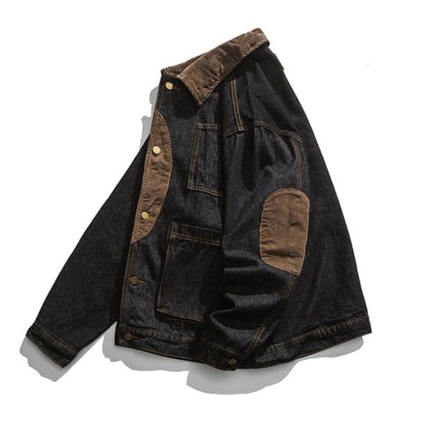 切替デニム軍装ジャケット ミリタリージャケット 