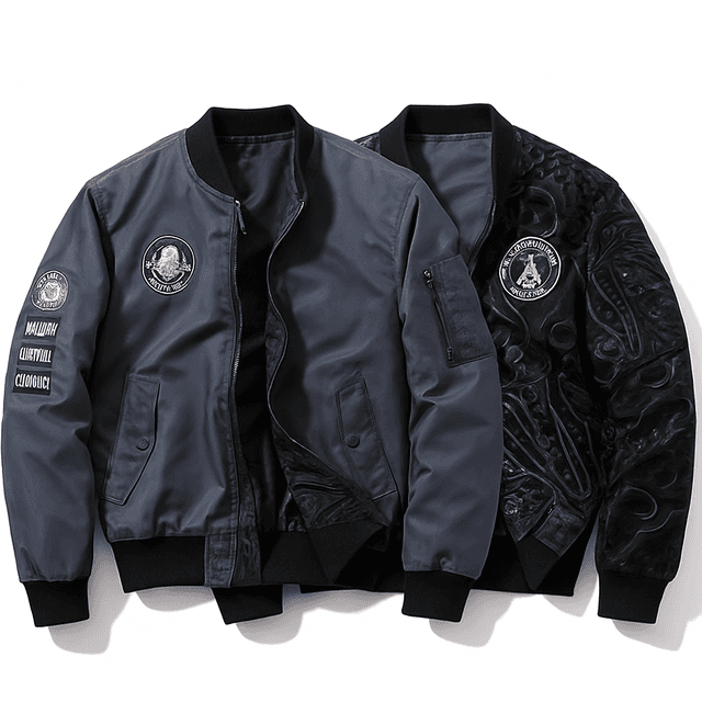 両面着ミリタリージャケット 防寒フライトジャケット メンズアウター