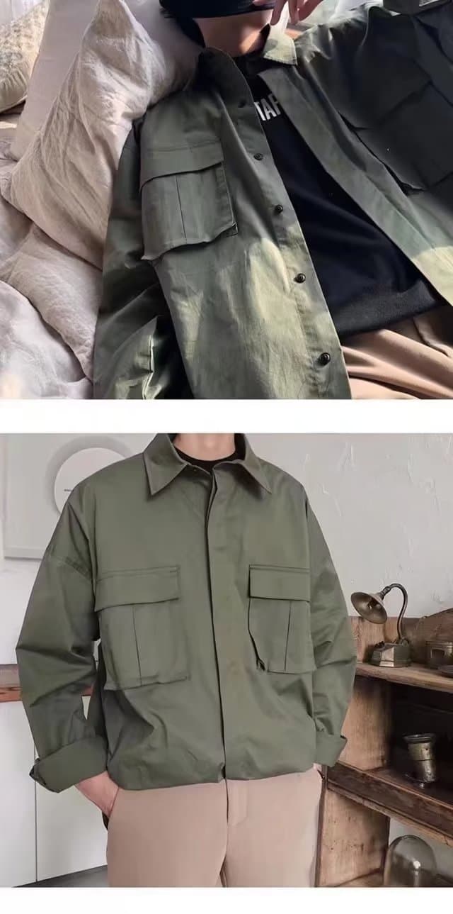 ワイドシルエットジャケット ミリタリージャケット