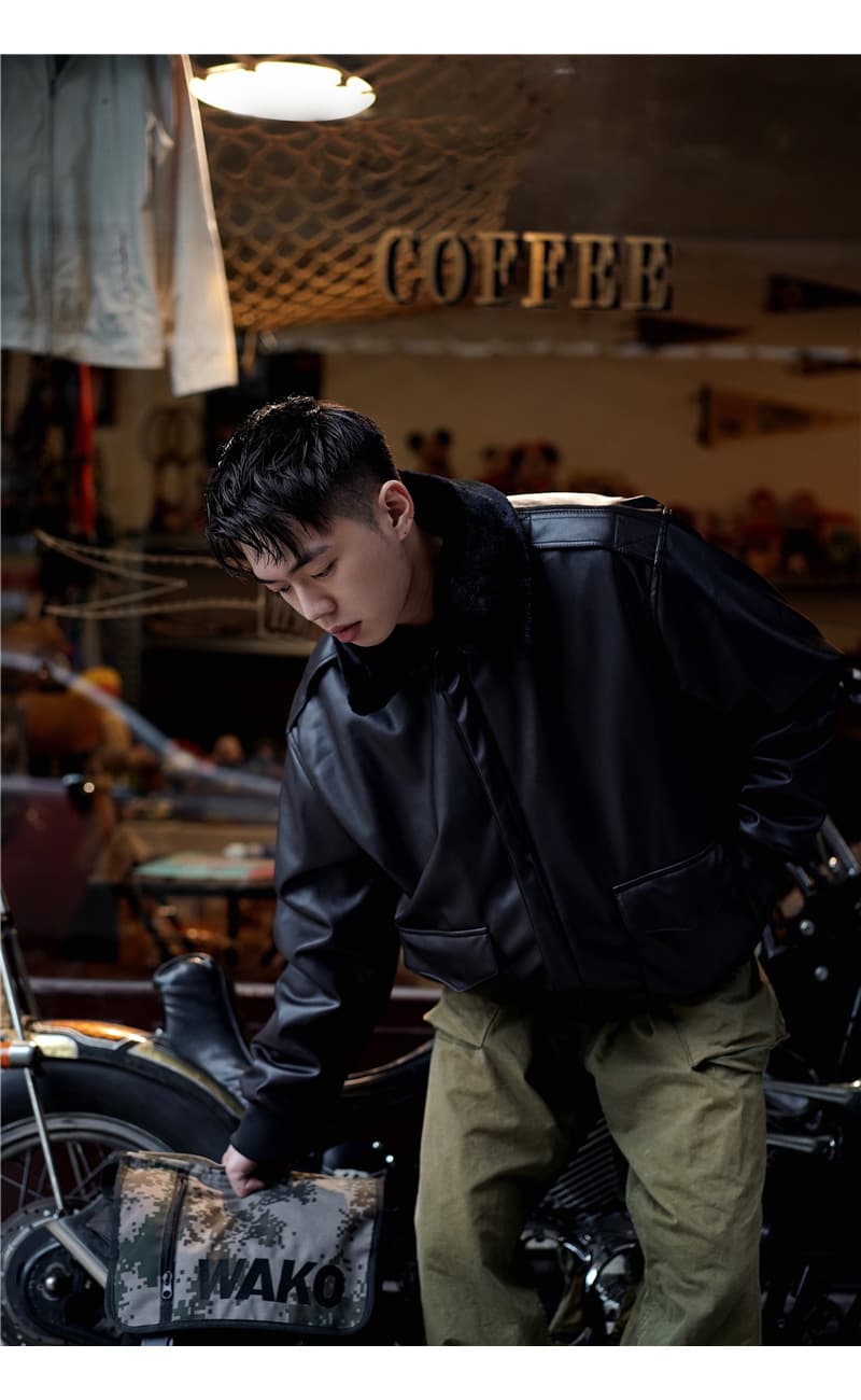 ミリタリージャケット クラシック飛行隊レザージャケット