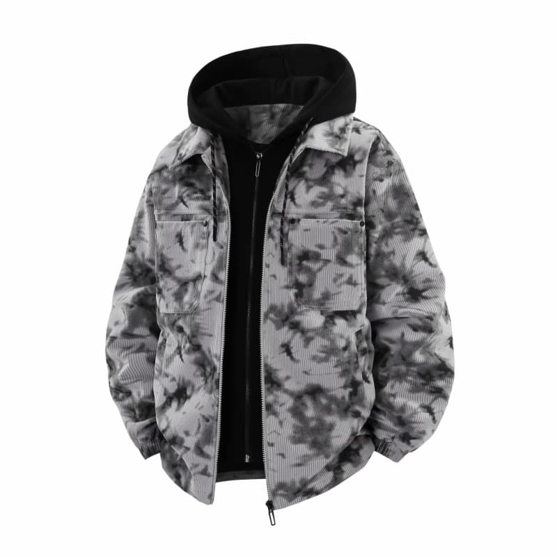 迷彩柄コーデュロイフードジャケット ミリタリージャケット