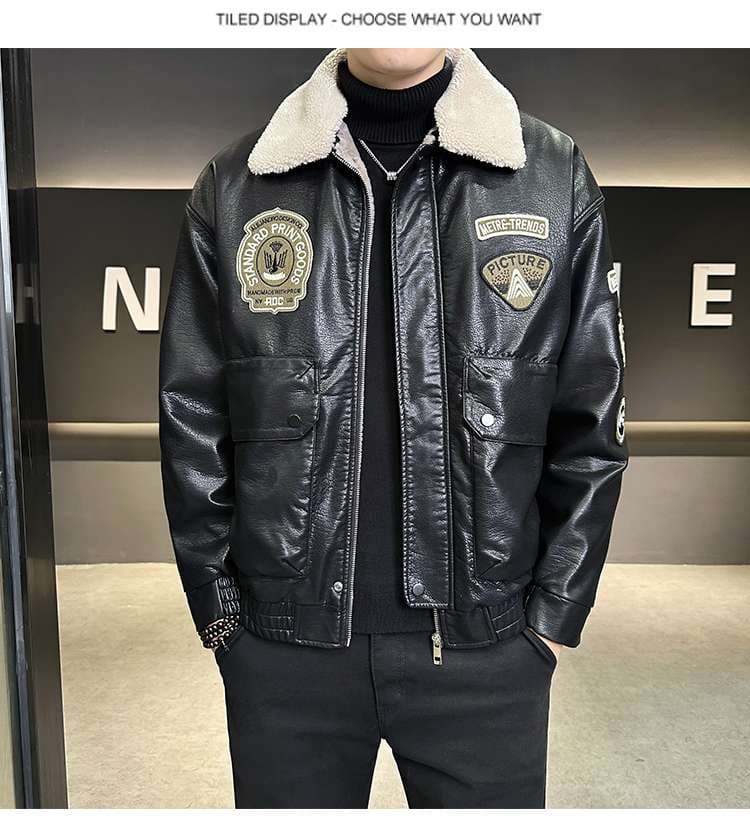 ワッペン付きシェルパボア襟 フライヤーズジャケット ミリタリージャケット