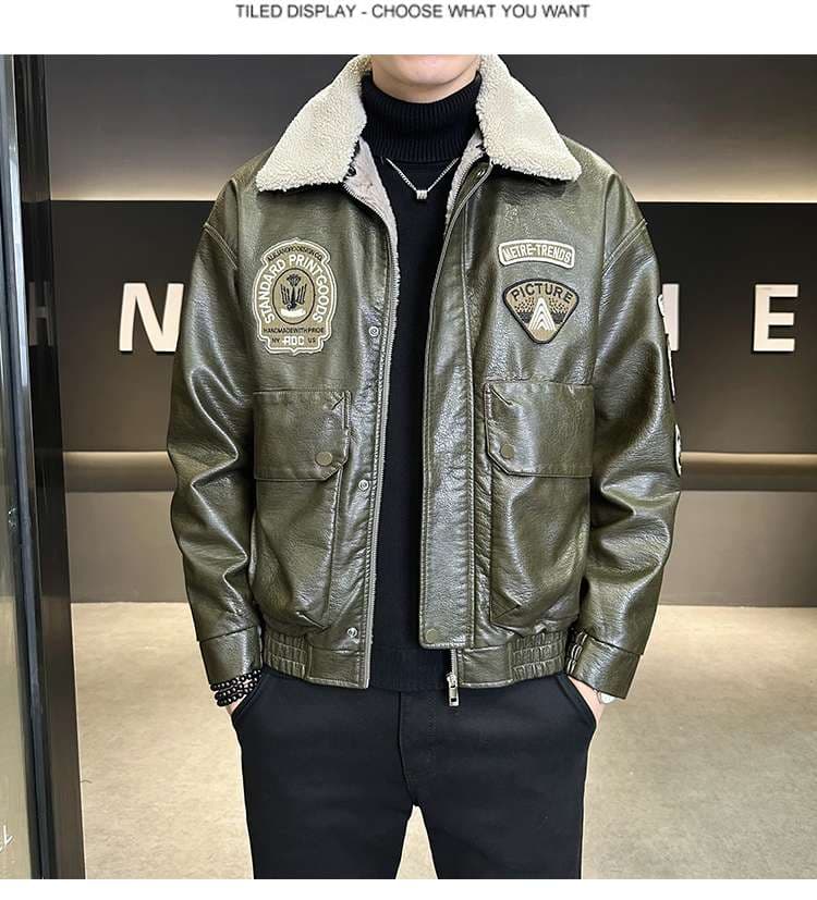 ワッペン付きシェルパボア襟 フライヤーズジャケット ミリタリージャケット