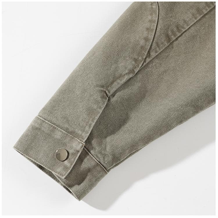 ヴィンテージ加工スタンドジャケット　ミリタリージャケット