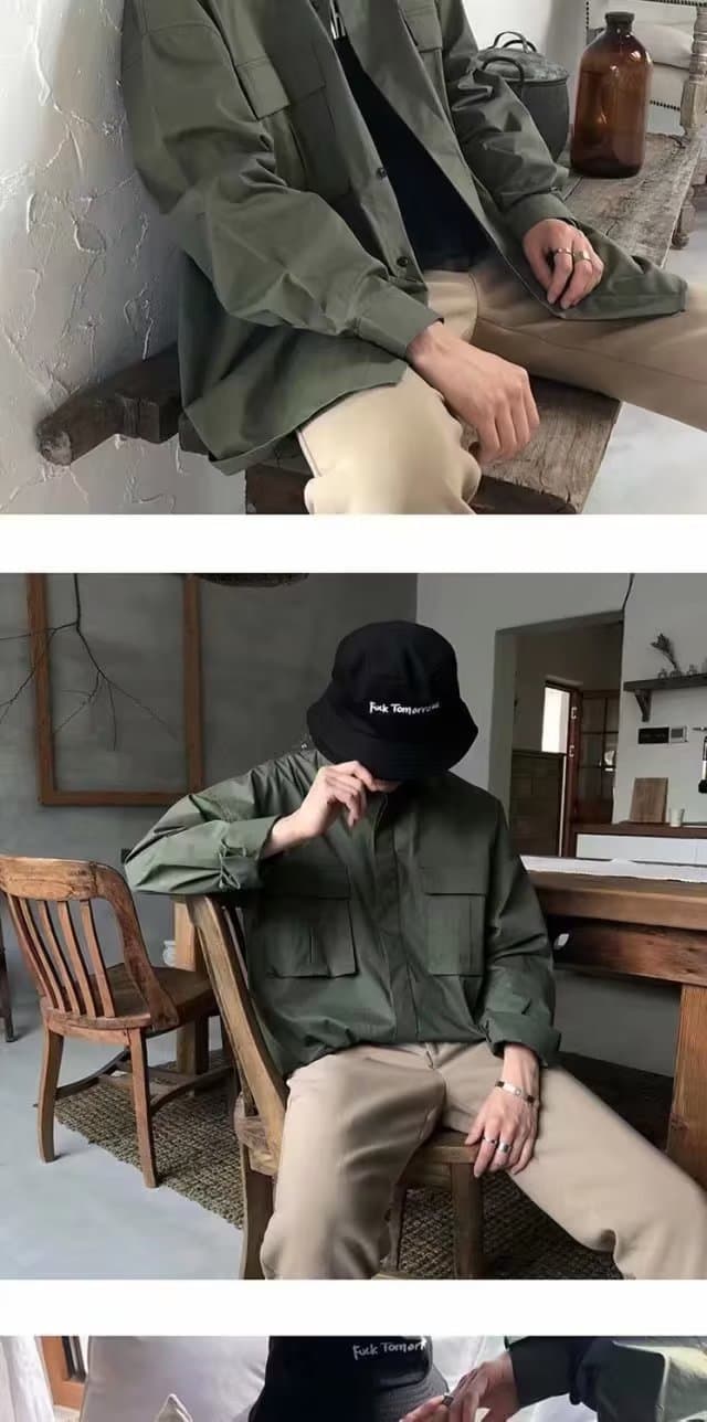 ワイドシルエットジャケット ミリタリージャケット