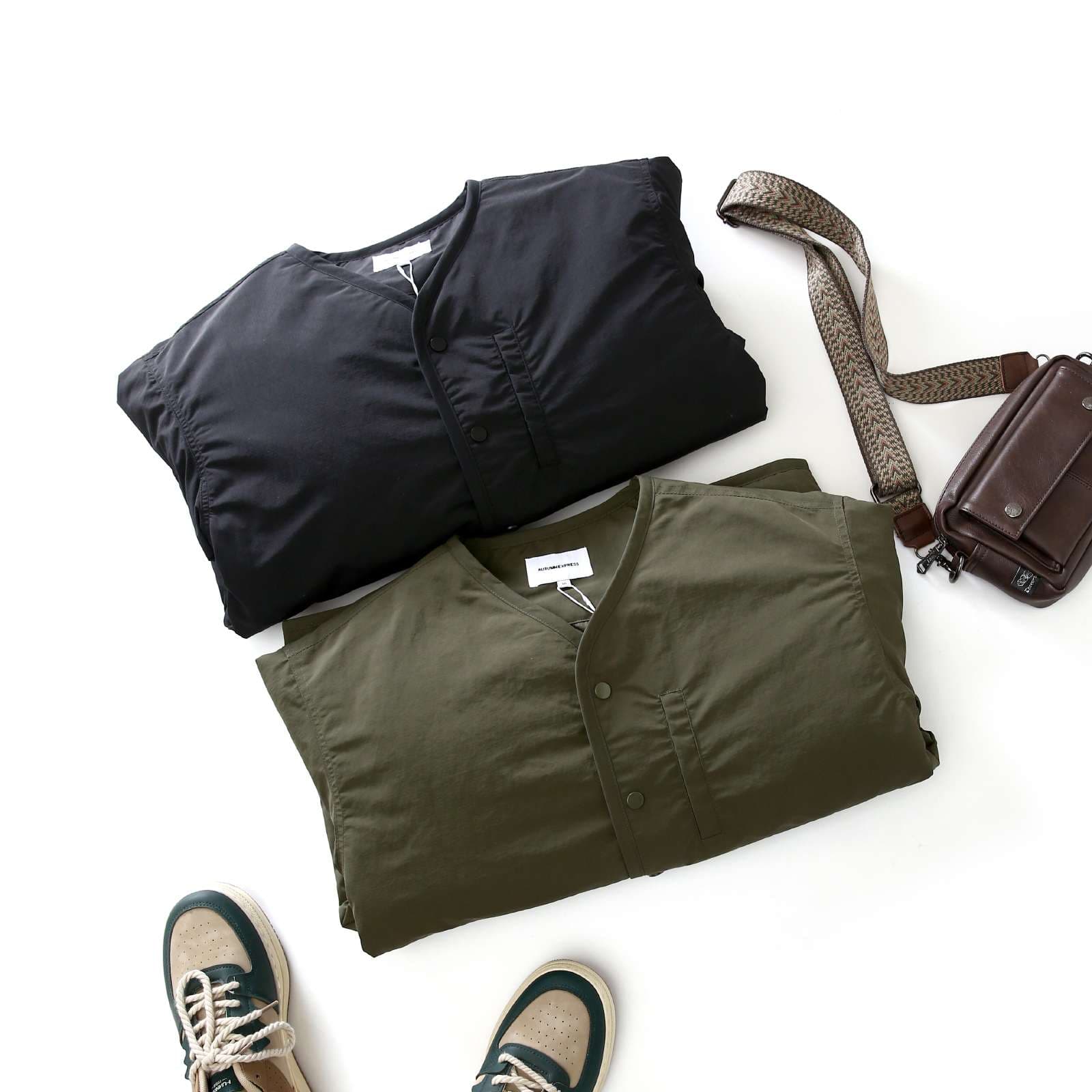 軍服調 中綿入りノーカラージャケット ミリタリージャケット