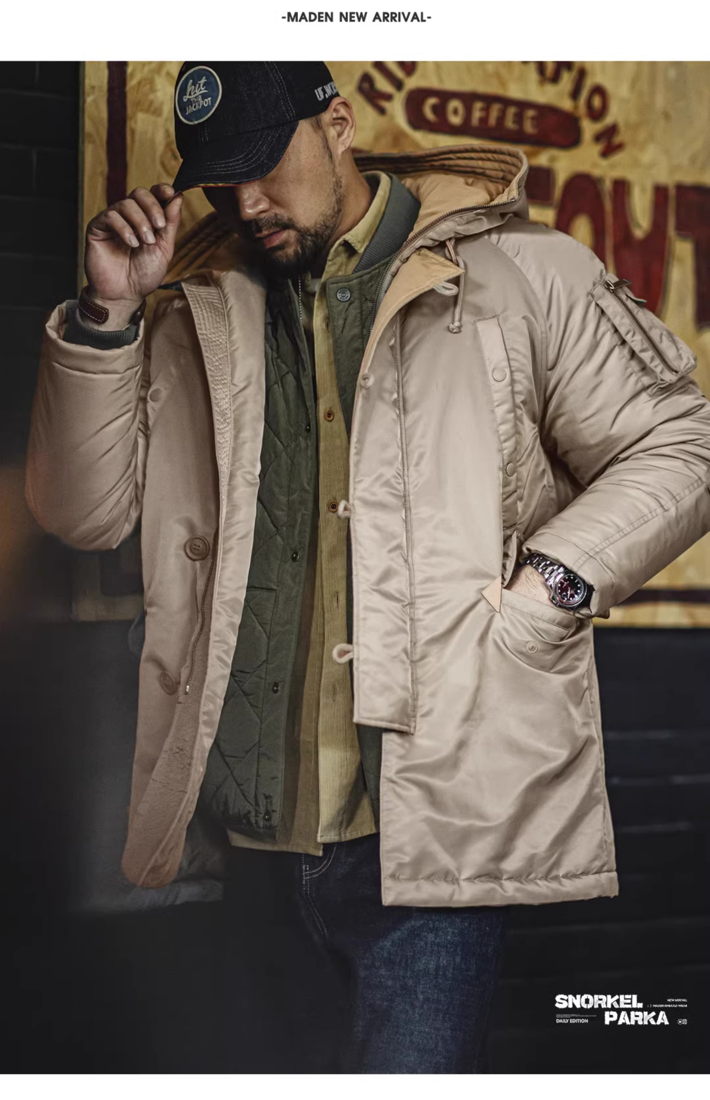 機能性抜群 防寒スノーケルパーカー ミリタリージャケット