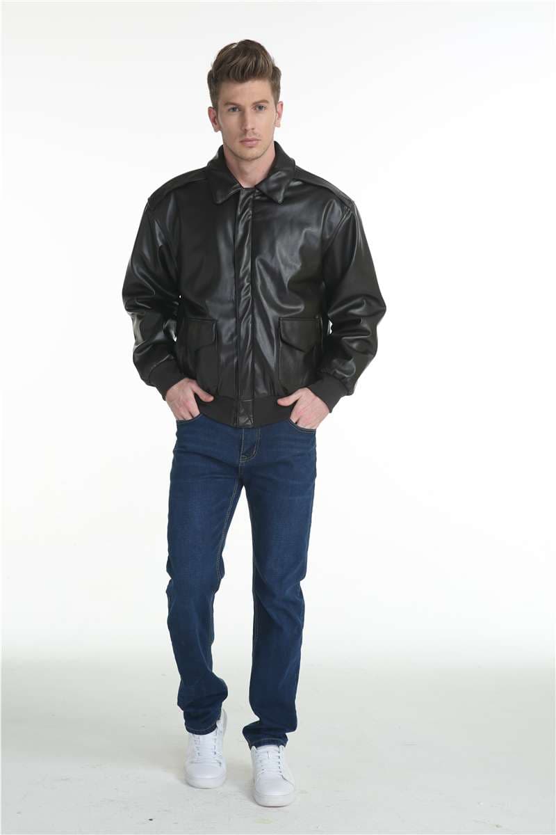 フライトジャケット ミリタリーレザーブルゾン A-2タイプ ミリタリージャケット