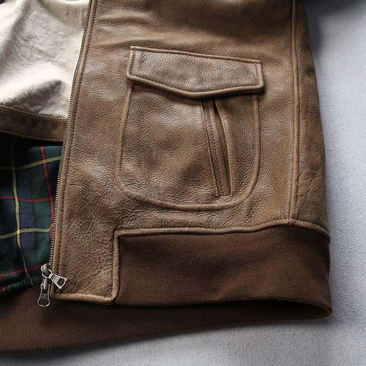 ミリタリージャケット 上質革素材 ミリタリー フライトジャケット