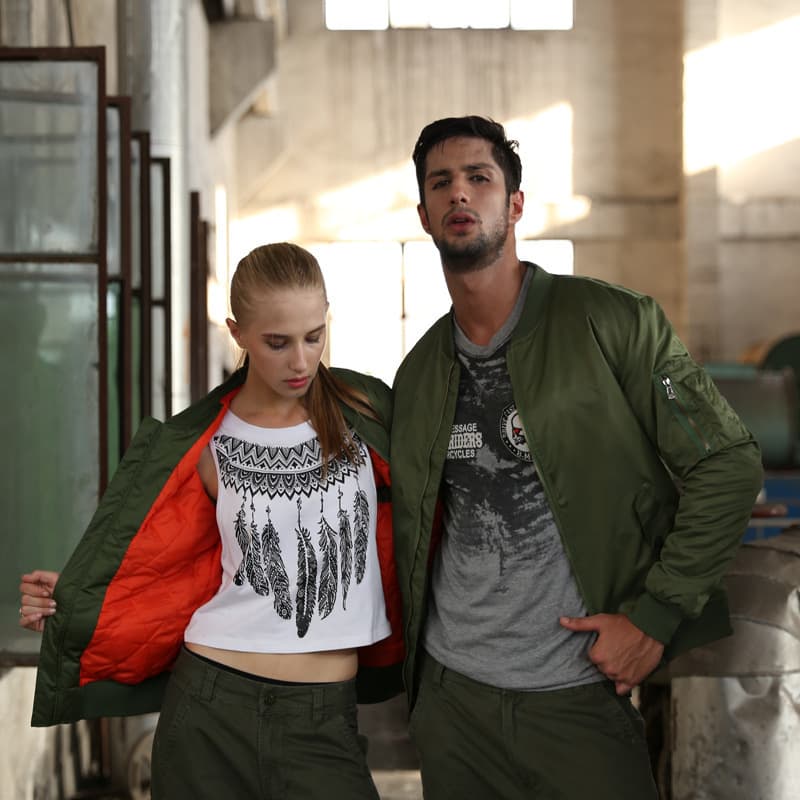 ミリタリー調キルティング中綿入りジャケット ミリタリージャケット