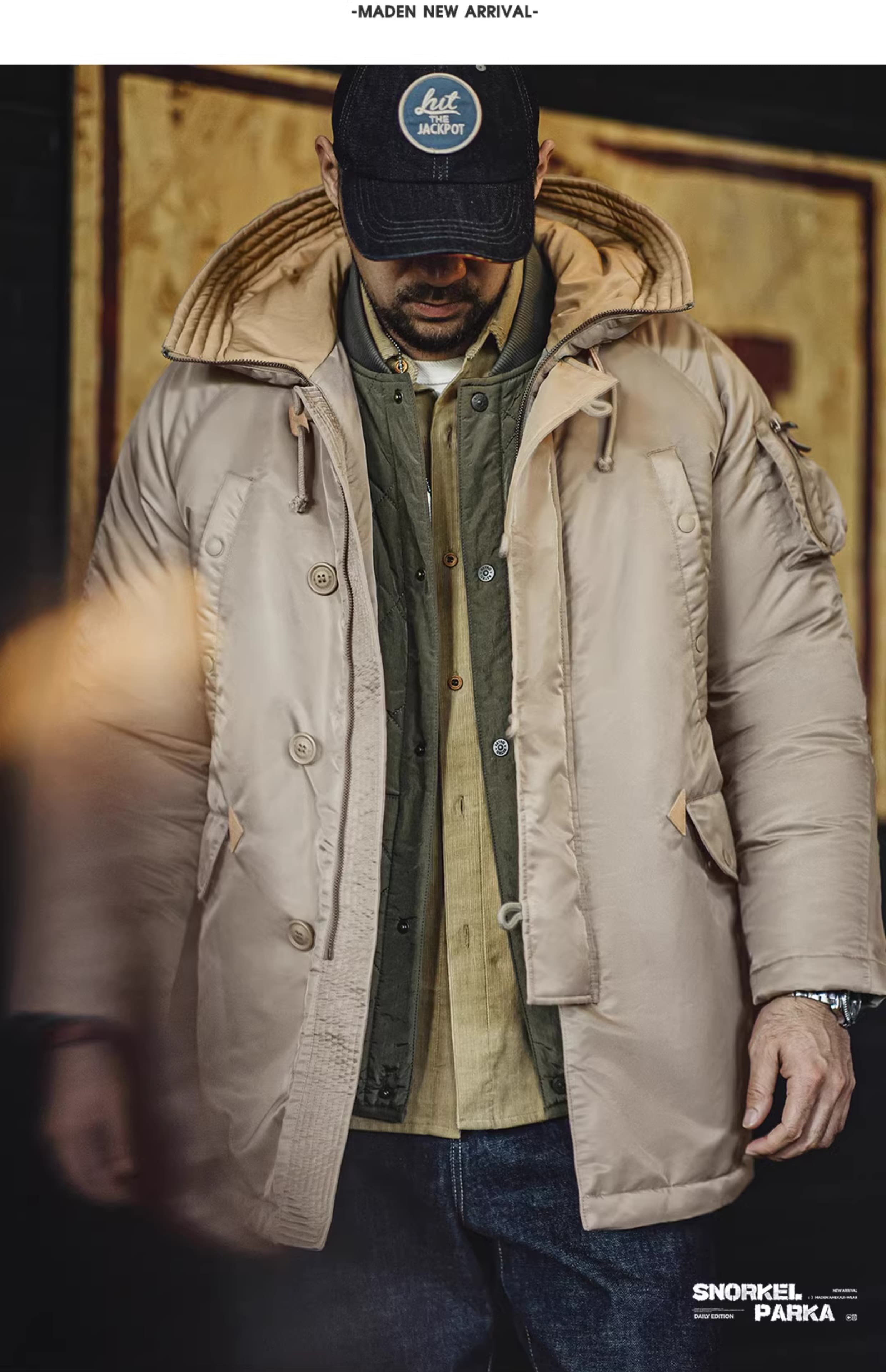 機能性抜群 防寒スノーケルパーカー ミリタリージャケット