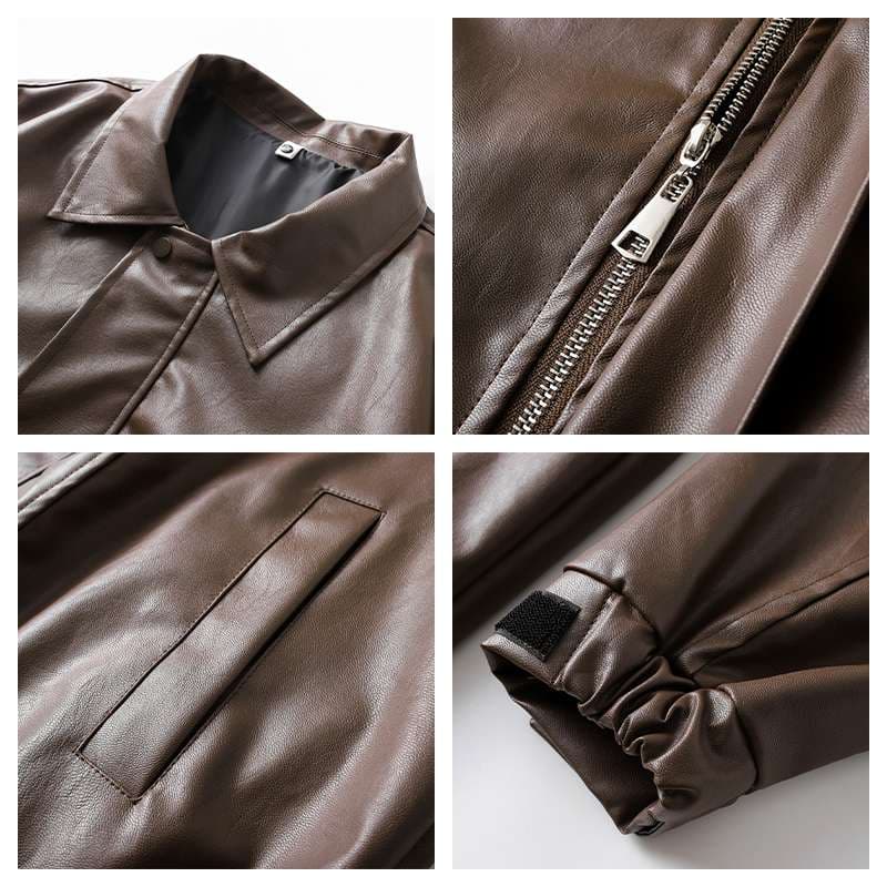 オーバーサイズレザーフライトジャケット ミリタリージャケット