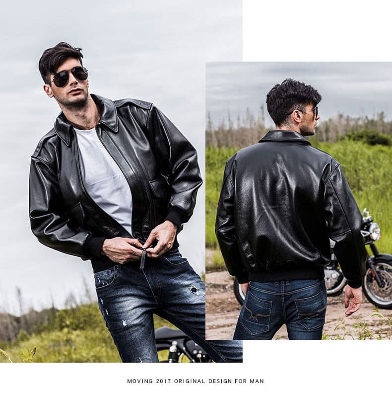 ミリタリージャケット フライトレザージャケット 牛革仕様