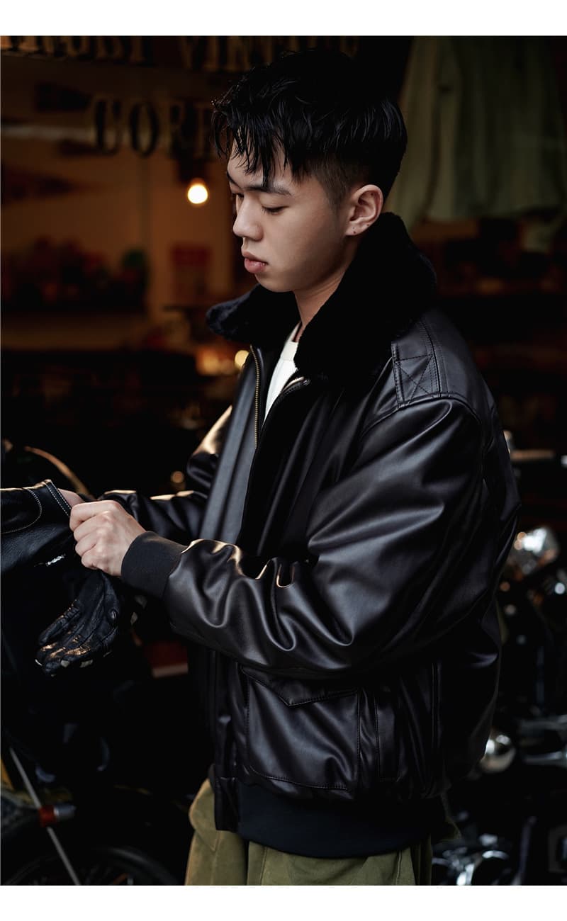 ミリタリージャケット クラシック飛行隊レザージャケット