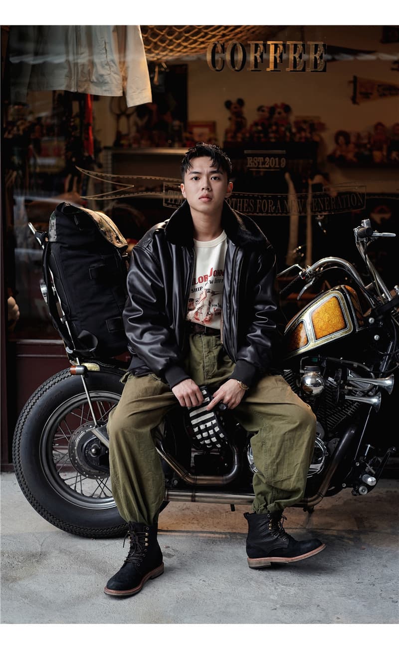 ミリタリージャケット クラシック飛行隊レザージャケット