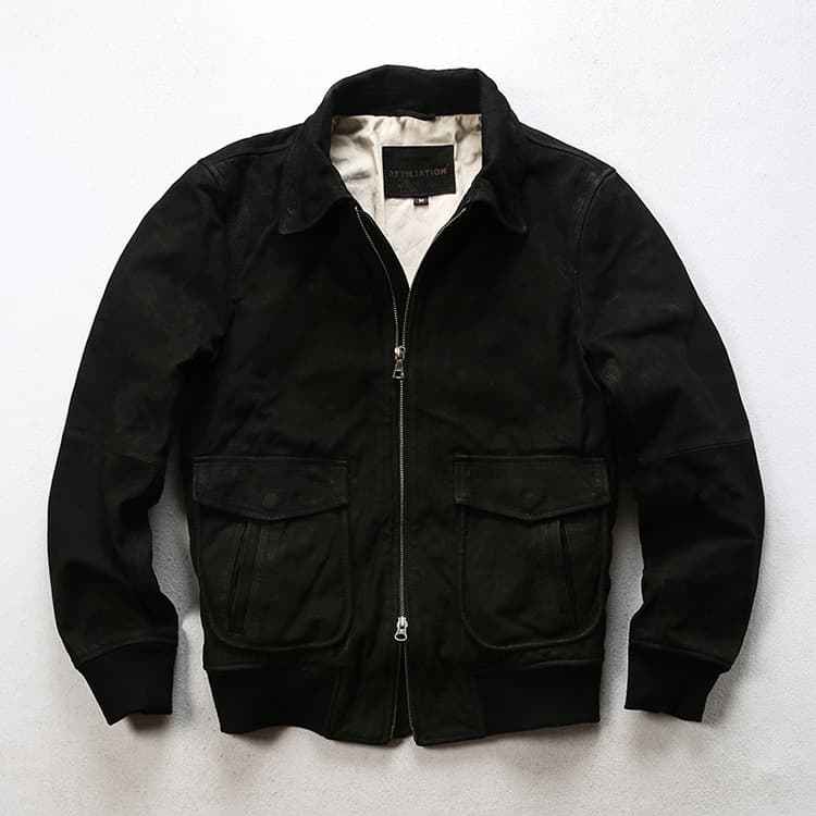 ミリタリージャケット 上質革素材 ミリタリー フライトジャケット