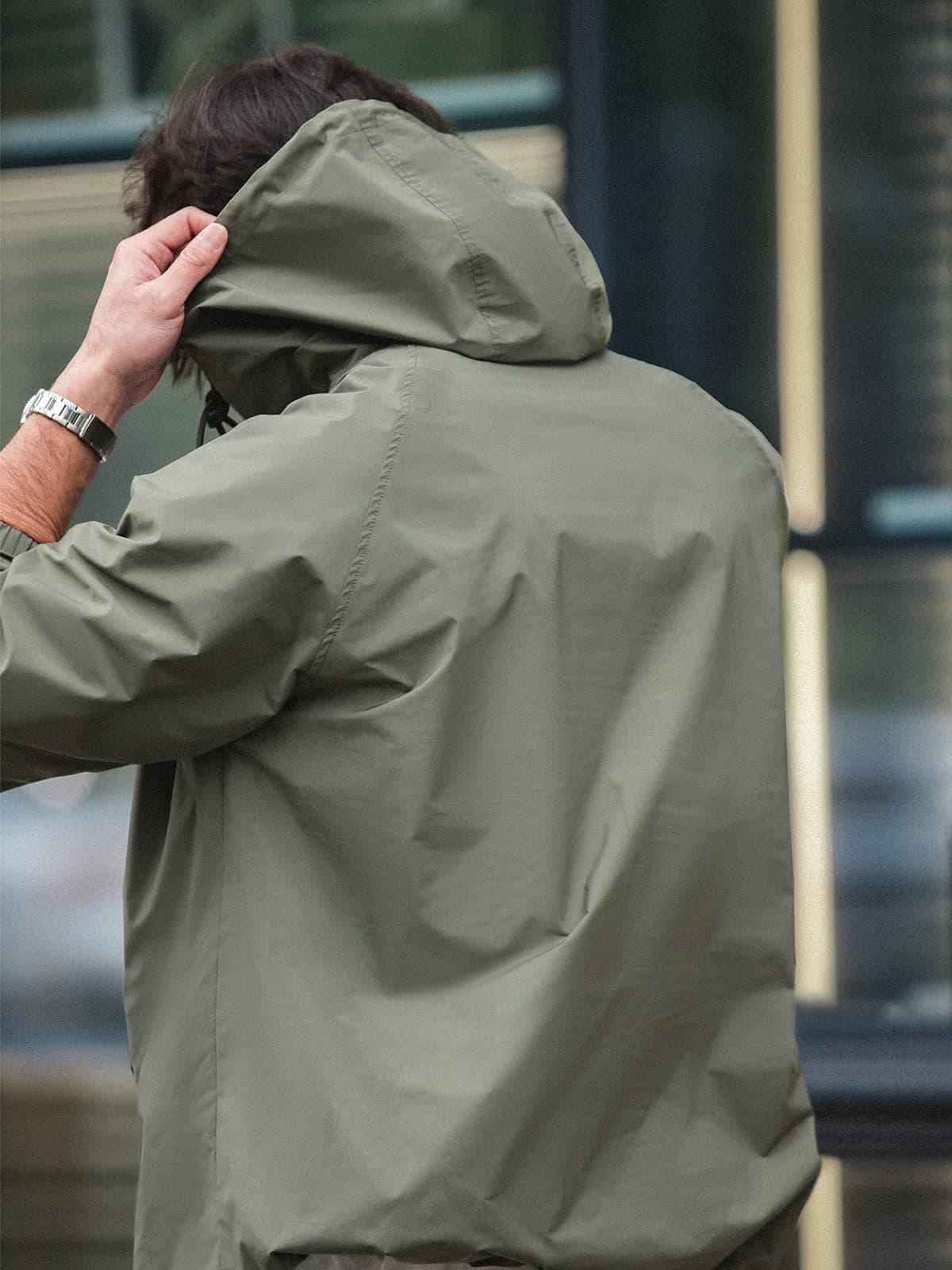 フードハーフジップアノラックジャケット ミリタリージャケット 