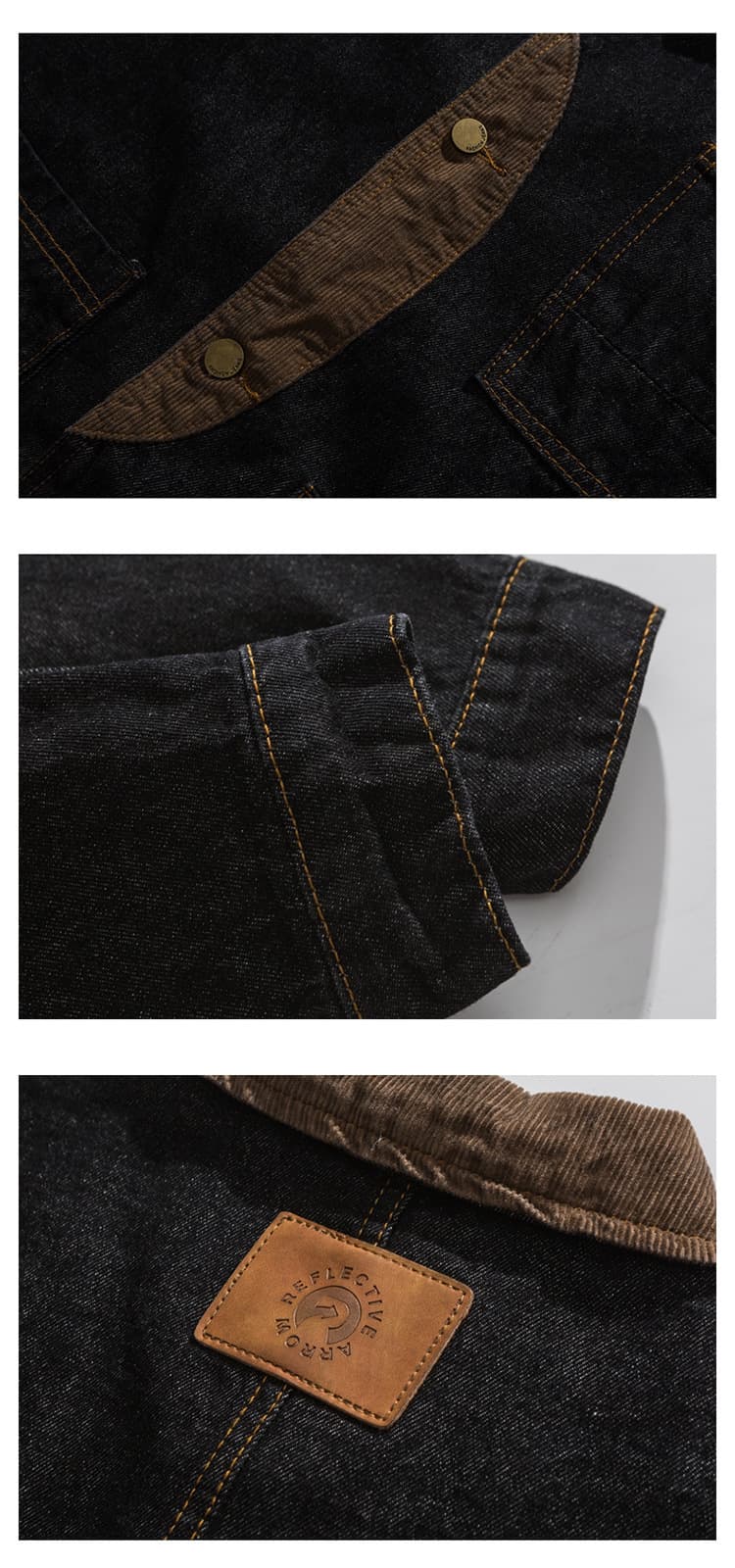 切替デニム軍装ジャケット ミリタリージャケット 