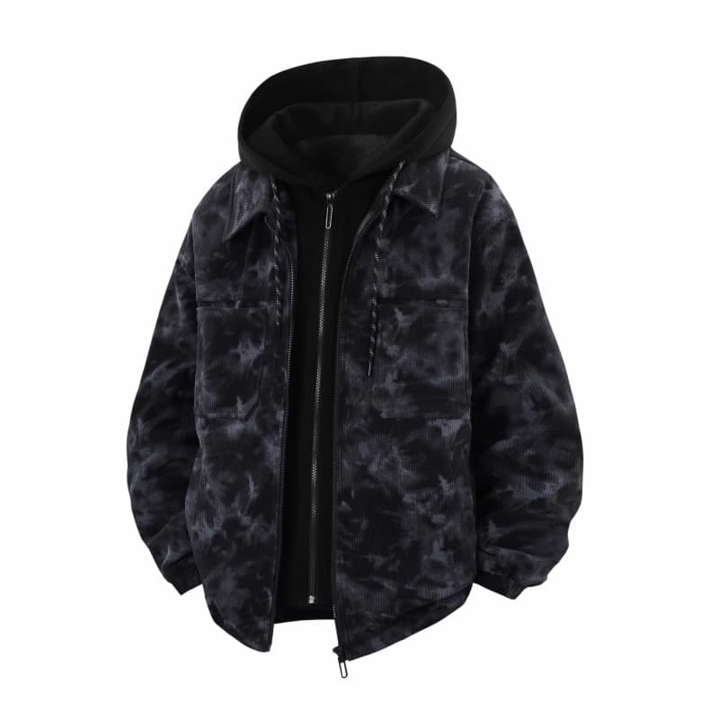 迷彩柄コーデュロイフードジャケット ミリタリージャケット