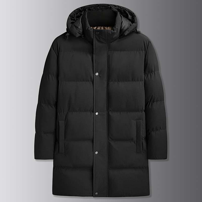 長め丈 中綿入り フード付きコート ミリタリージャケット