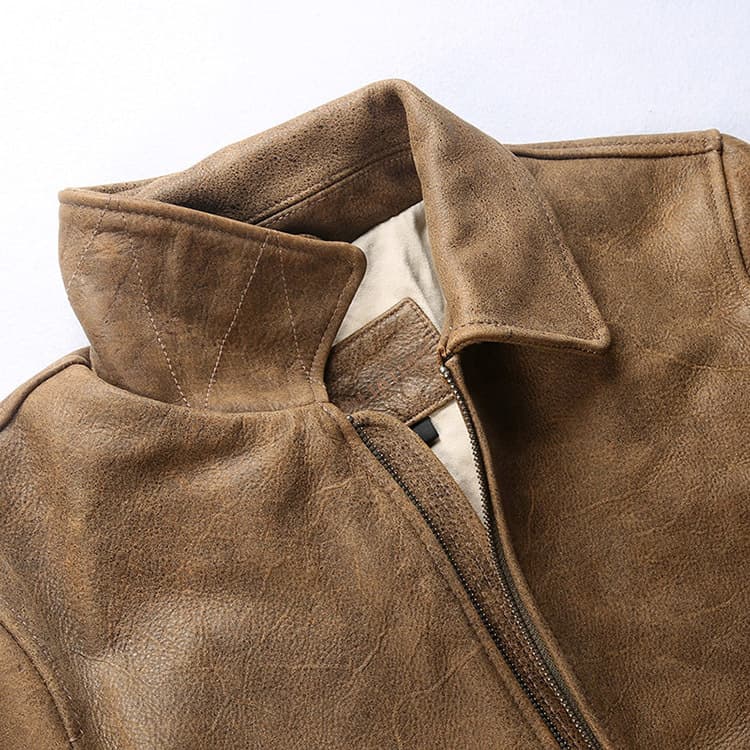 ミリタリージャケット 上質革素材 ミリタリー フライトジャケット