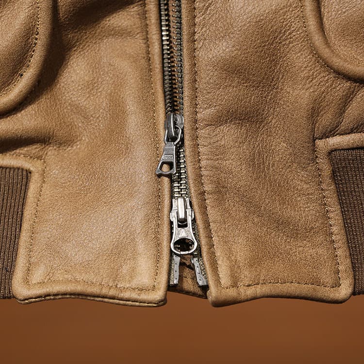 ミリタリージャケット 上質革素材 ミリタリー フライトジャケット