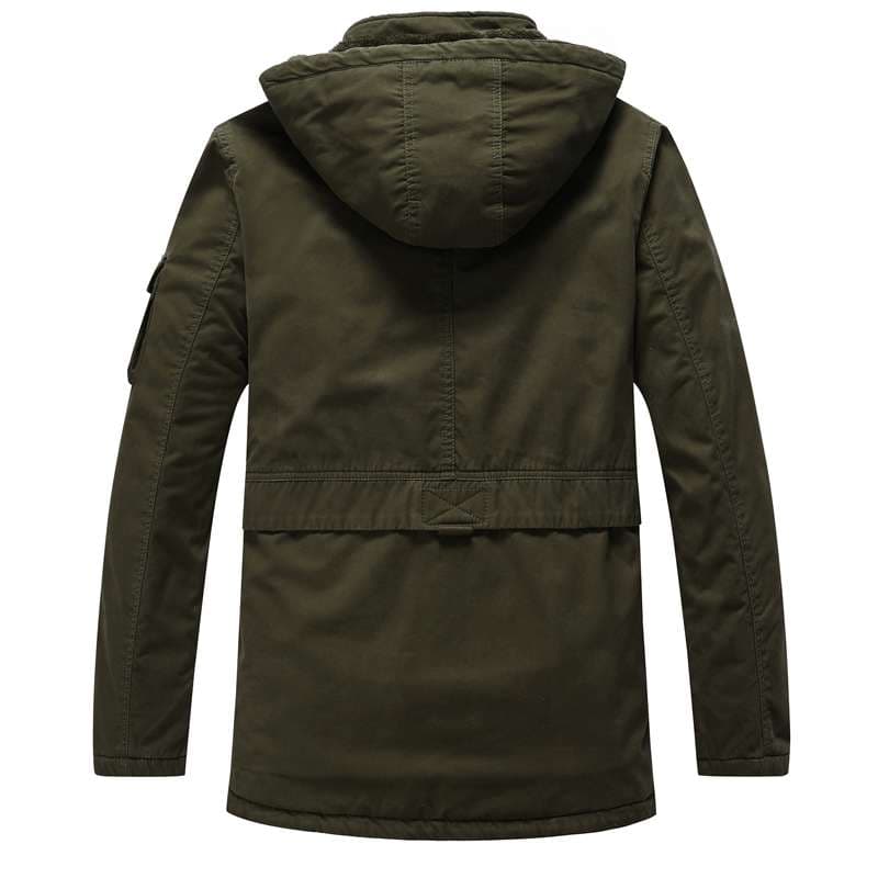 ミリタリー風 フード付き 中綿入りジャケット