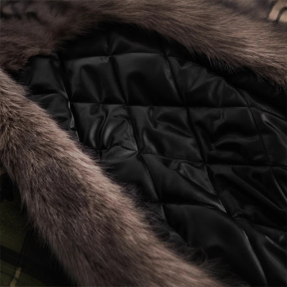 ファー付き裾リブミリタリージャケット