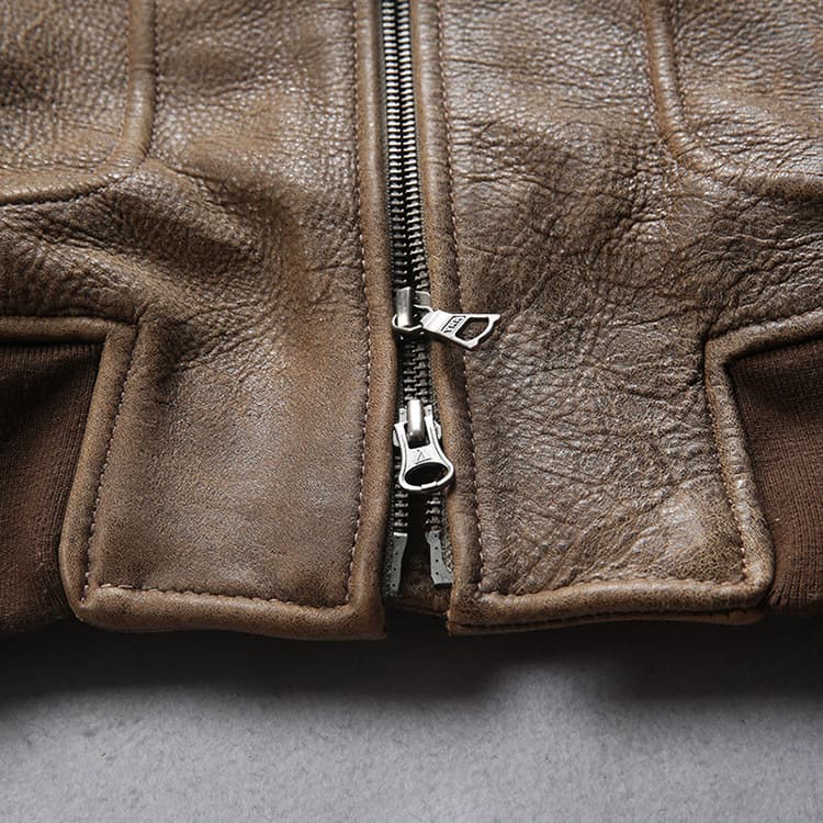 ミリタリージャケット 上質革素材 ミリタリー フライトジャケット