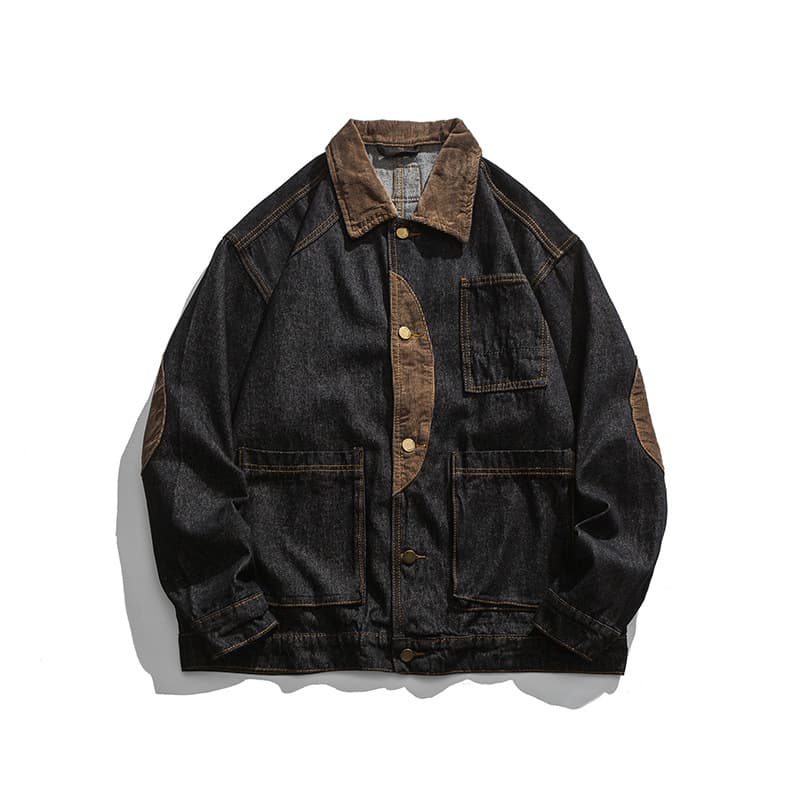 切替デニム軍装ジャケット ミリタリージャケット 