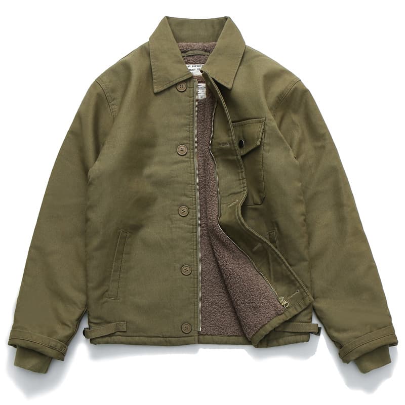 裏ボア付き実用ワークジャケット ミリタリージャケット