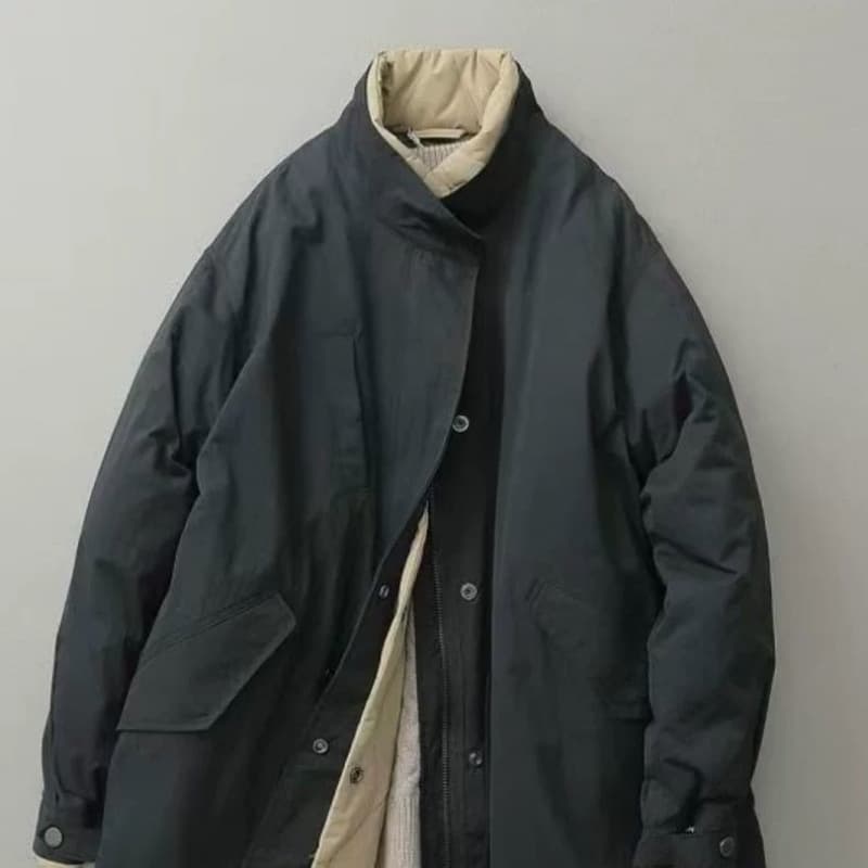 防寒性抜群 中綿入りミリタリーコート ミリタリージャケット