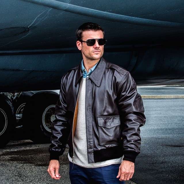 フライトジャケット ミリタリーレザーブルゾン A-2タイプ ミリタリージャケット