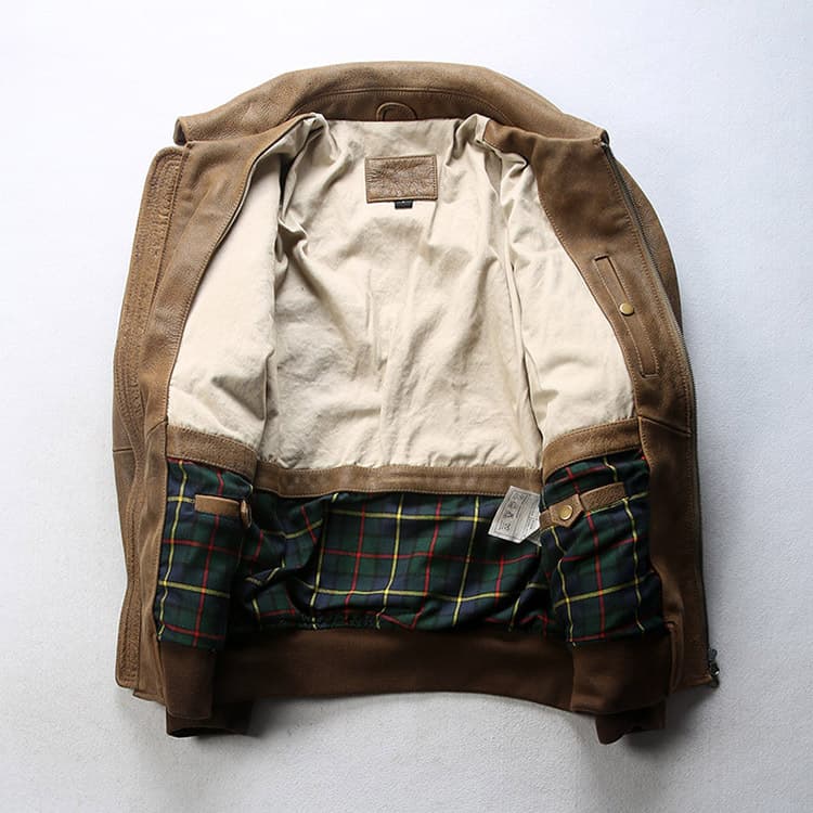 ミリタリージャケット 上質革素材 ミリタリー フライトジャケット