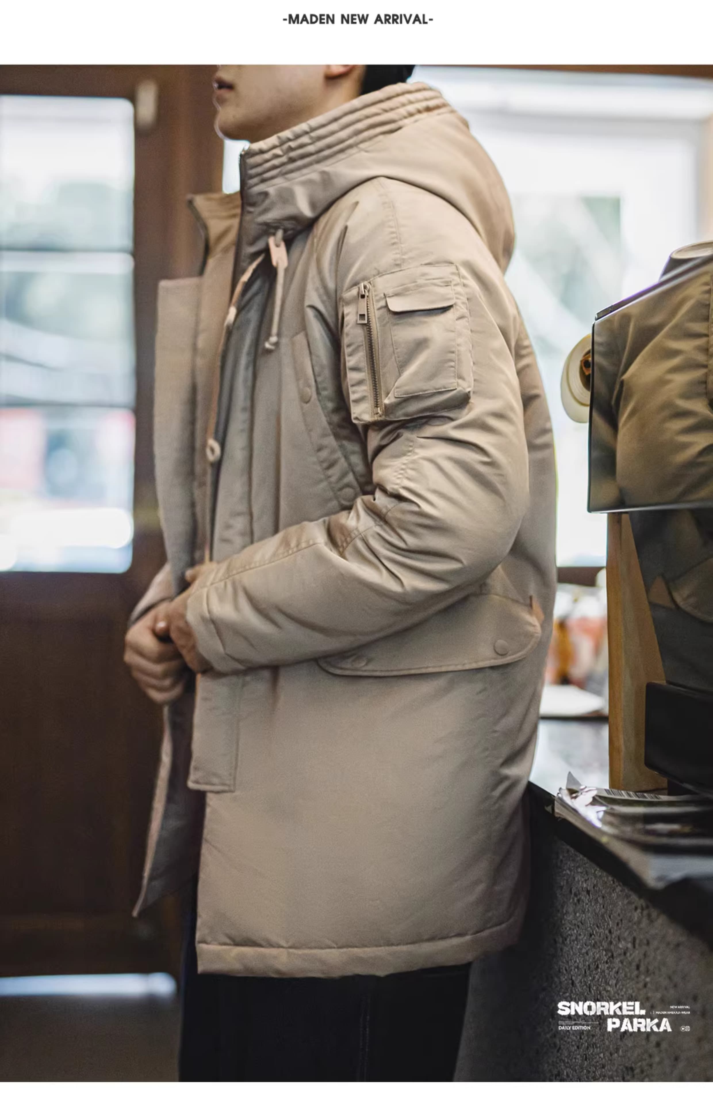 機能性抜群 防寒スノーケルパーカー ミリタリージャケット