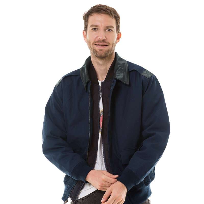 クラシカルレザー襟フライトジャケット A-2タイプ ミリタリージャケット