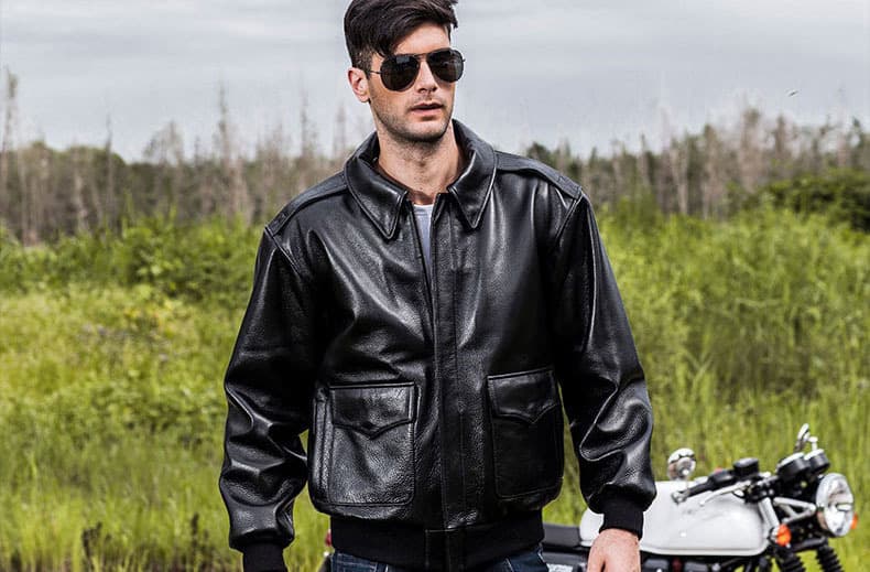 ミリタリージャケット フライトレザージャケット 牛革仕様